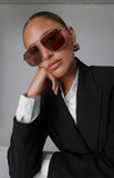 Otra Eyewear Sorrento Brown Gold Aviator Sunglasses