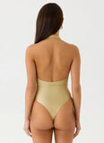 Trena Beaded One Piece Swimsuit Olive