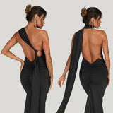 Women Sexy Backless Dress Bodycon Sleeveless Open Back Maxi Dress Formal Cocktail Wedding Guest