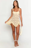 All Mine Cream Lace Mini Dress