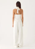 Sora Low Rise Pant White