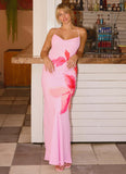 Jasmyn Cowl Maxi Dress - Pink Petal