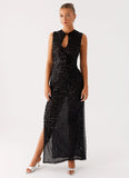 Kore Sequin Maxi Dress Black