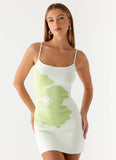 Deimia Knit Mini Dress White