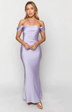 Ella Lilac Off Shoulder Maxi Formal Dress