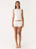 Lulita Belted Shorts - White