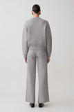Evan Knit Wide Leg Pants Grey Marle
