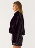 Naylor Faux Fur Jacket Black