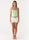 Sunray Skies Knit Top - Pale Blue