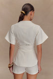 Liberty Cotton Shortsleeve Top White