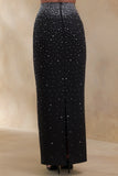 Fabiana Black Hand Embellished Maxi Skirt