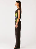 Good Fortune Maxi Dress Lime Flower
