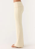 Renae Low Rise Pants - Baby Yellow