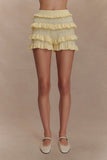 Amy Pointelle Knit Frill Bloomers Lemon