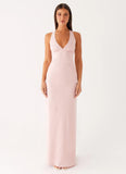 Desi Halterneck Maxi Dress Pink