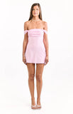 Sandie Pink Off The Shoulder Mini Dress