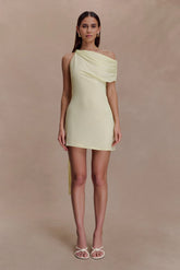 Daisie Chiffon Mini Dress Lemon