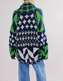 Women Cardigan Sweater Shawl Collar Button Down Oversized Sweaters Boho Fall Coat