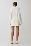 Elara Suiting Mini Skirt Ivory