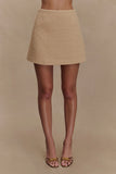 Camilla Boucle Mini Skirt Light Taupe