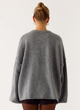 Jack Oversized Knit Sweater Grey