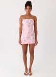 Solaire Low Rise Mini Skirt - Pink