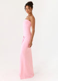 Sandrine Strapless Maxi Dress Pink