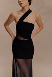 Vashti Cut Out Mesh Maxi Dress Black