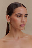 Shea Crystal Fringe Drop Earrings Gold