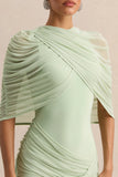 Magoria Mint Mesh Round Neck Cape