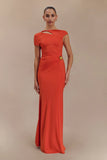 Kaida Slinky Maxi Dress With Hardware Burnt Orange