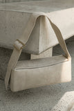 Maria Faux Suede Shoulder Bag Stone