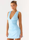 Cherry Sky Mini Dress Blue