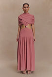 Georgina Chiffon Midi Dress Burnt Rose