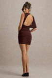 Stephanie Brown Mini Dress With One Sleeve Cape