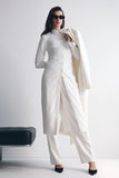Dorian Fitted Shirt Midi Dress White