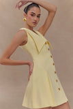 Oli Sleeveless Mini Dress Lemon