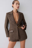 Romy Suiting Short Herringbone