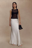 Sabrina Silk Blend Maxi Skirt Ivory