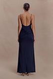Roisin Slinky Maxi Dress Navy