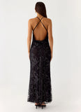 Mayim Sequin Maxi Dress Black