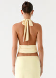 Ashi Cowl Top Yellow