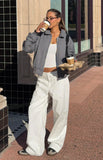 Lila Off White Buckle Pants