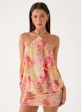 Solarae Mini Dress - Botanic Cheetah