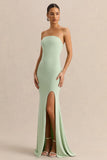 Melva Mint Bandeau Maxi Dress