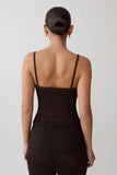 Mattais Boucle Knit Top Dark Chocolate