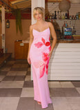 Jasmyn Cowl Maxi Dress Pink Petal