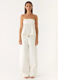 Nathan Denim Top White