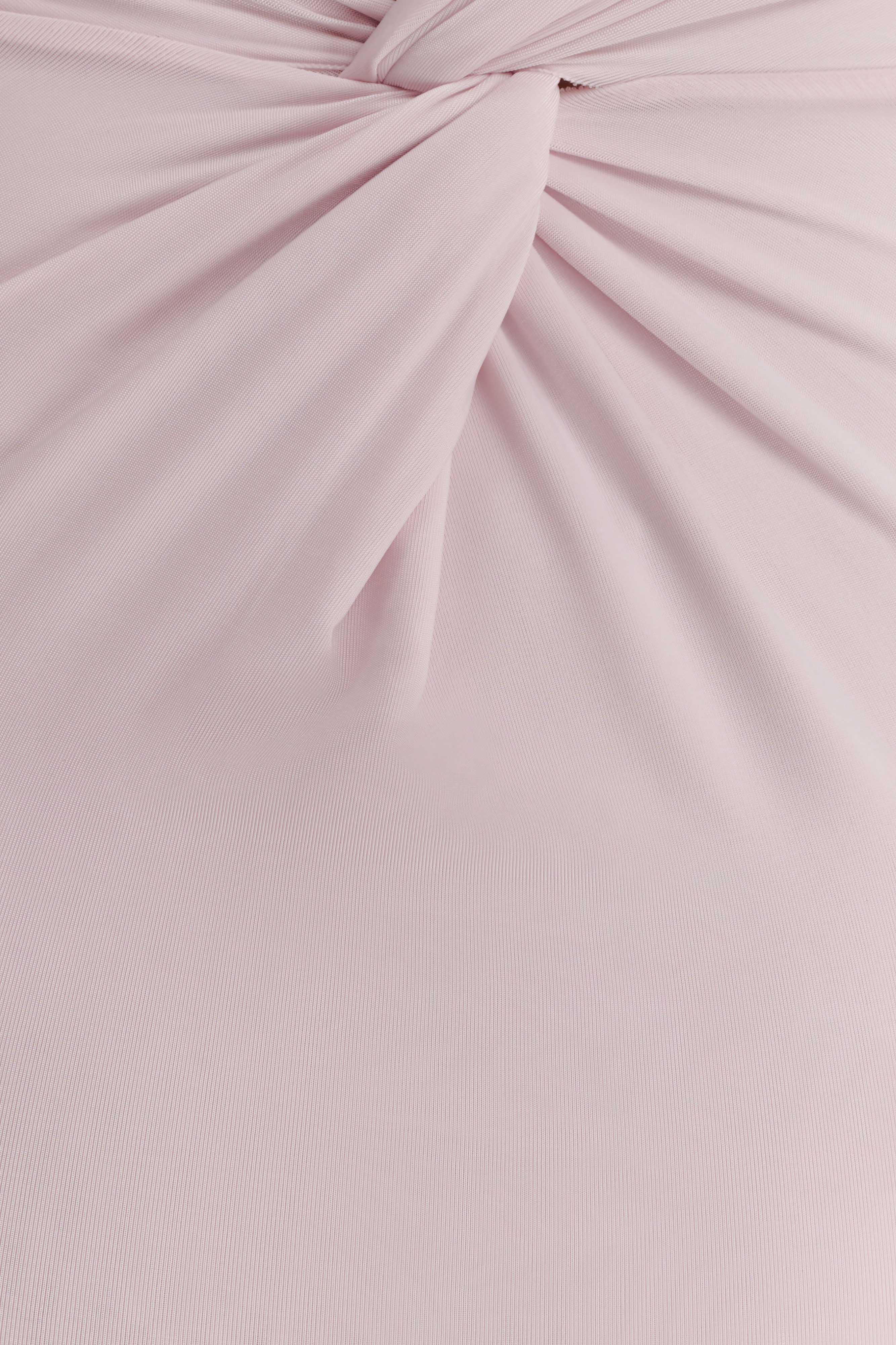 Elyna Slinky Halter Maxi Dress Pale Pink