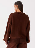 Costella Knit Sweater Brown